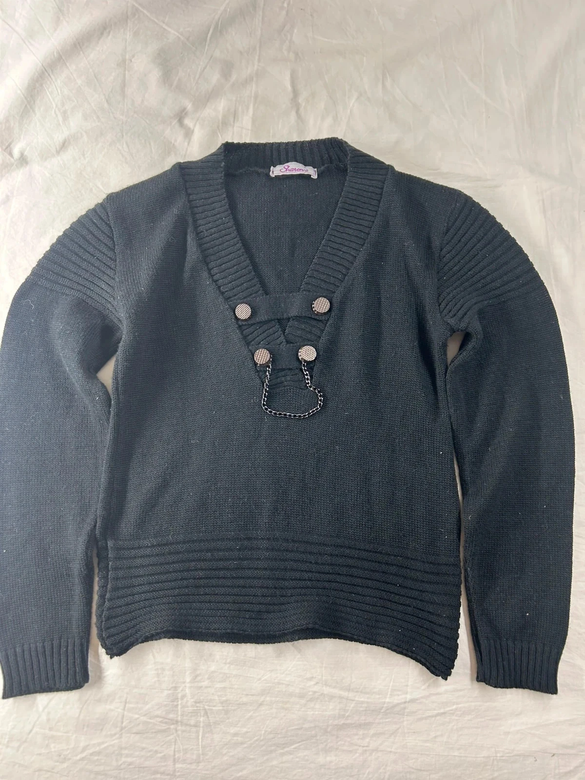 Cardigan vintage sharon’s style rétro Y2k 50 % laine taille unique